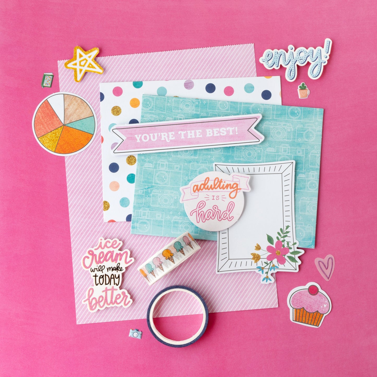 Shimelle Reasons To Smile Card Making Kit-Makes 20