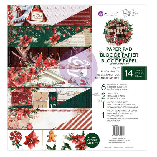 Prima Marketing Double-Sided Paper Pad 12"X12" 26/Pkg-From The North Pole