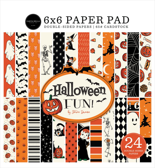 Carta Bella Double-Sided Carstock Paper Pad 6"X6"-Halloween Fun