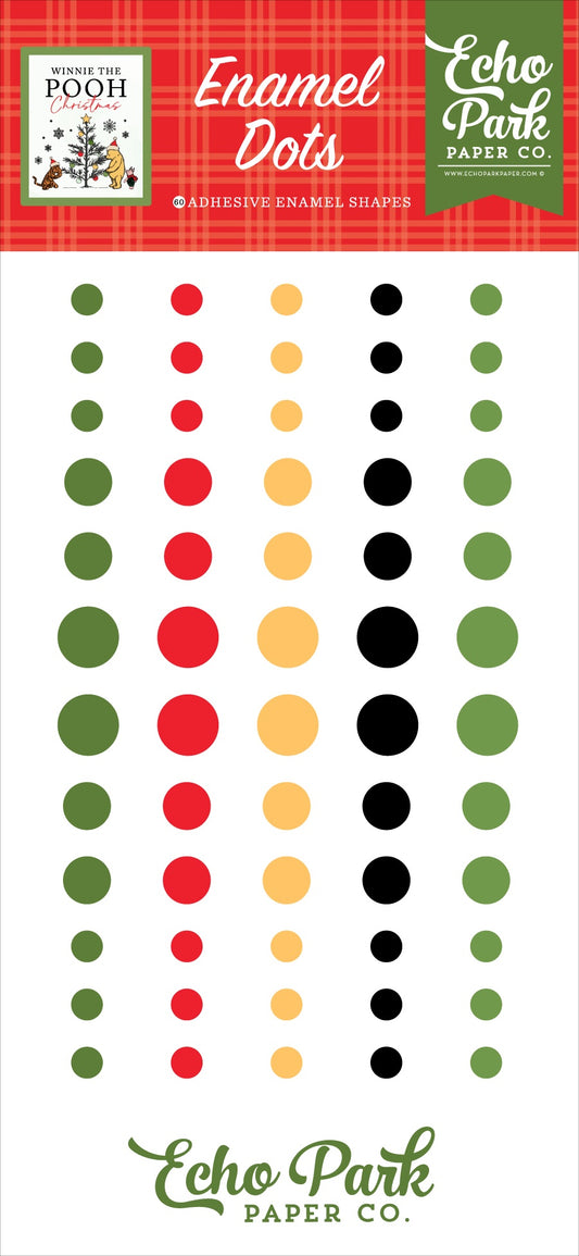 Echo Park Enamel Dots-Winnie The Pooh Christmas
