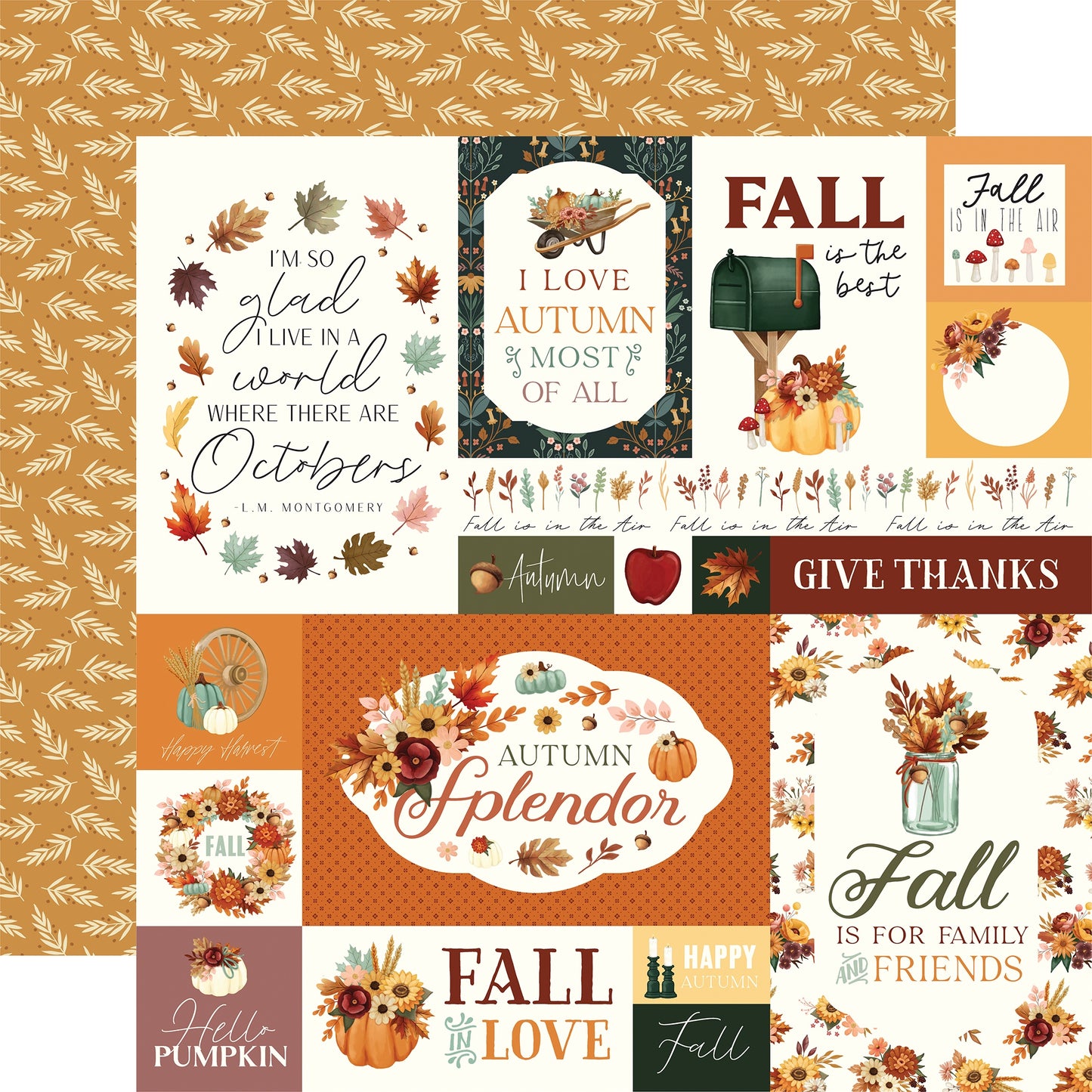 Harvest Double-Sided Cardstock 12"X12"-