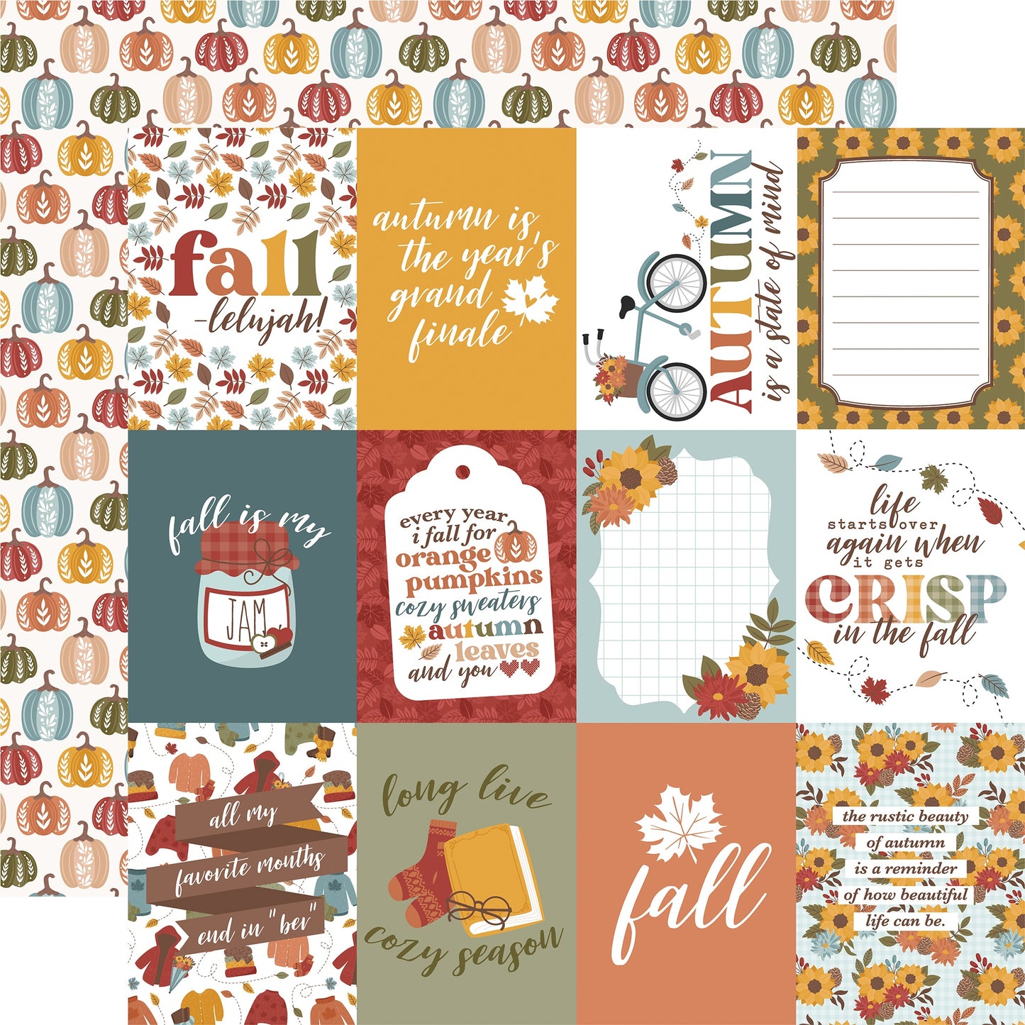 Sweater Weather Double-Sided Cardstock 12"X12"-