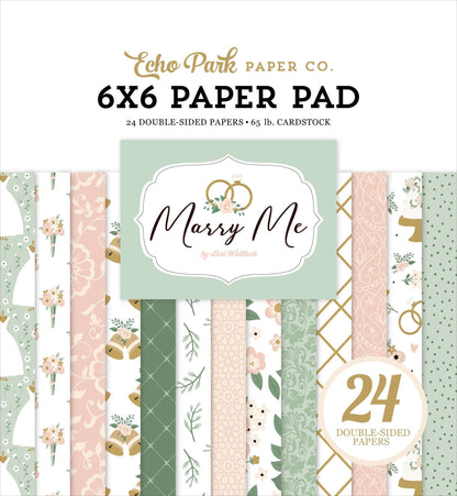 Echo Park Double-Sided Paper Pad 6"X6"-Marry Me