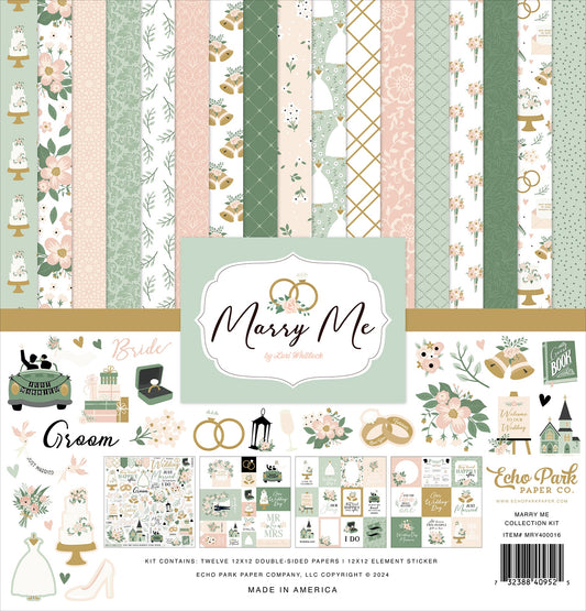 Echo Park Collection Kit 12"X12"-Marry Me