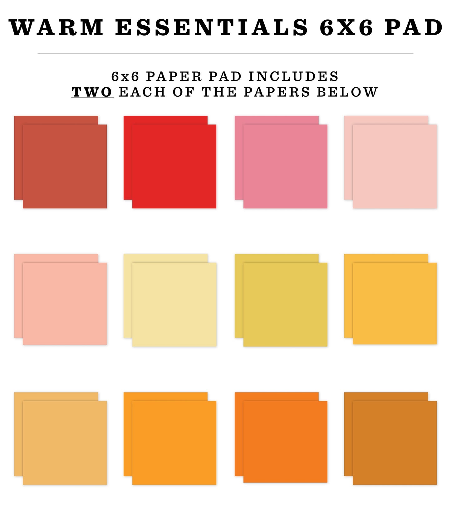 Echo Park Double-Sided Paper Pad 6"X6"-Warm