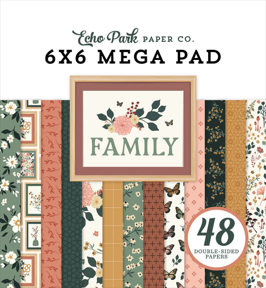 Echo Park Double-Sided Mega Paper Pad 6"X6"-Family