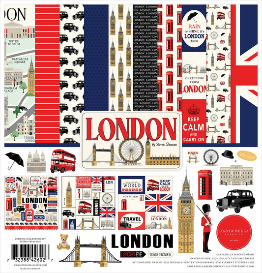 Carta Bella Collection Kit 12"X12"-London