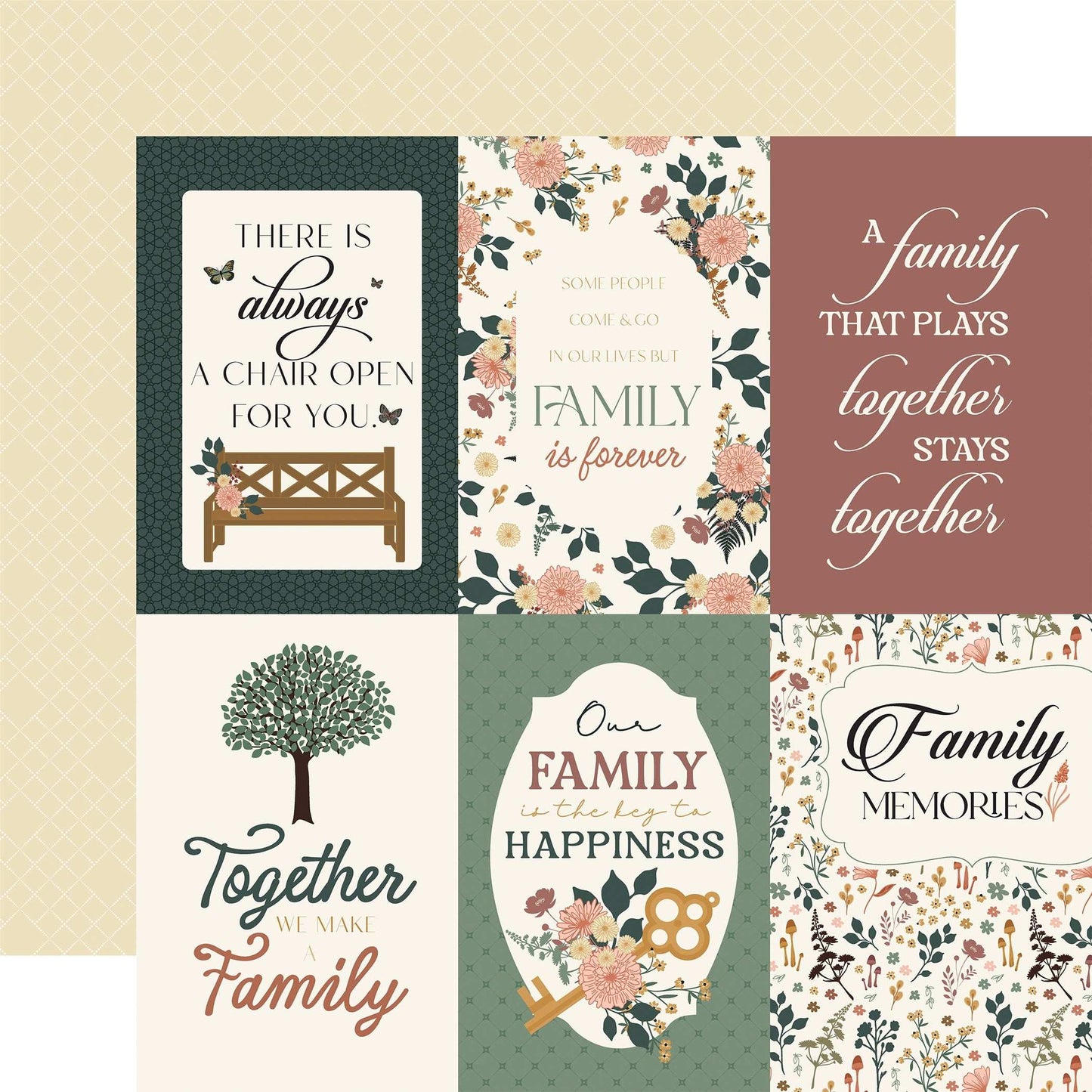 Family Double-Sided Cardstock 12"X12"-