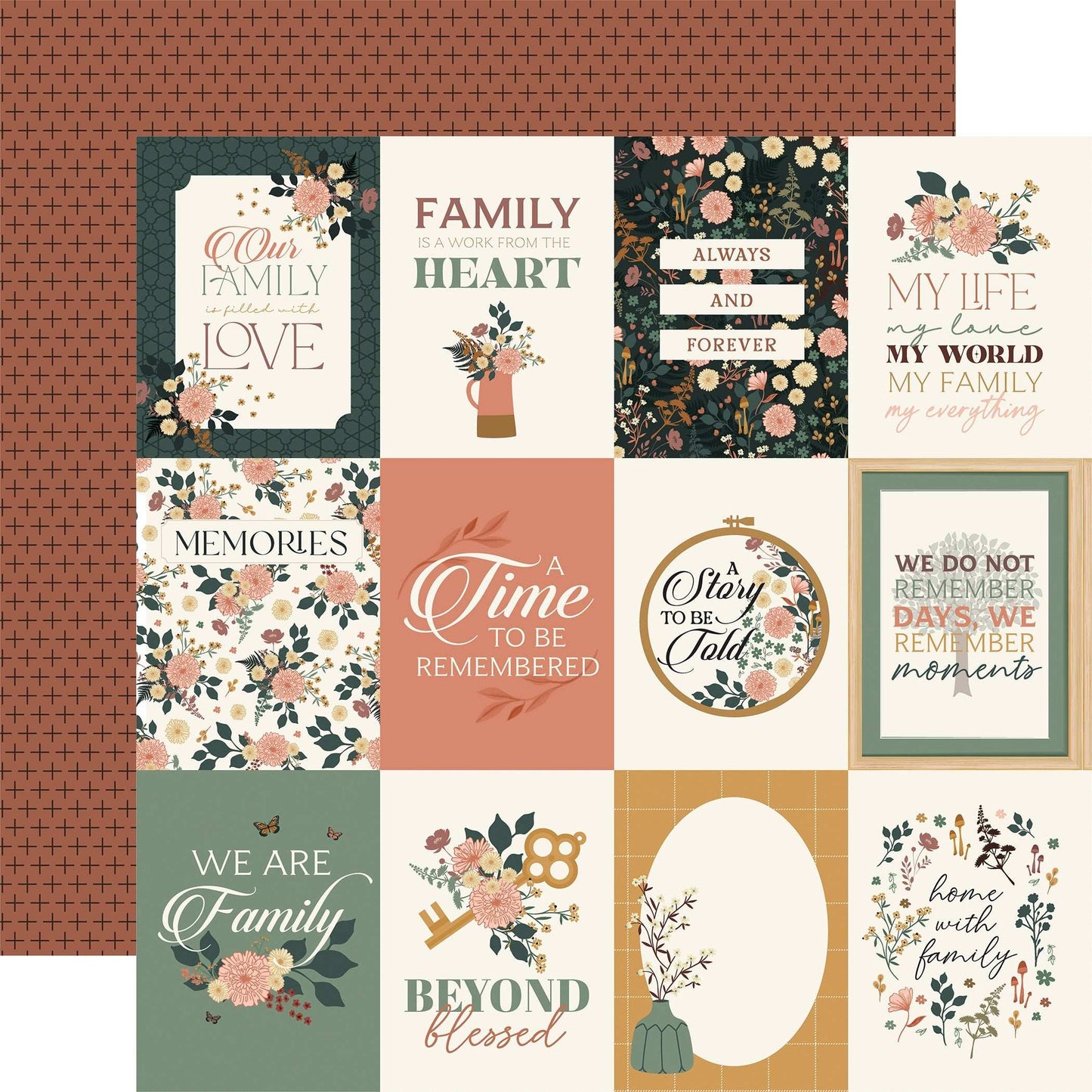 Family Double-Sided Cardstock 12"X12"-