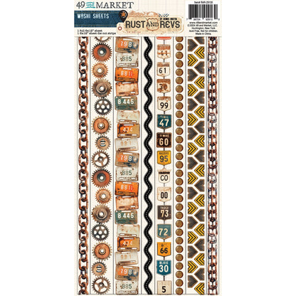 49 And Market Washi Sheets-Rust And Revs