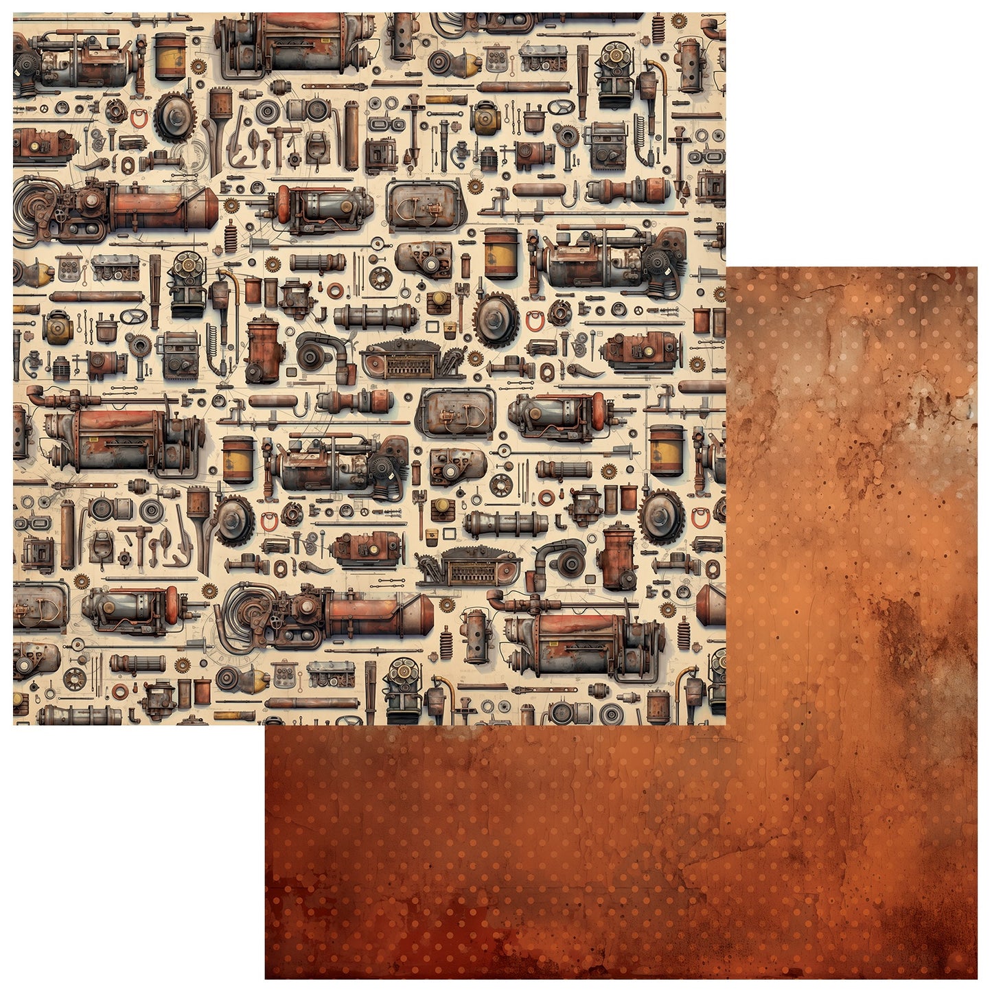 Rust And Revs Double-Sided Cardstock 12"X12"-