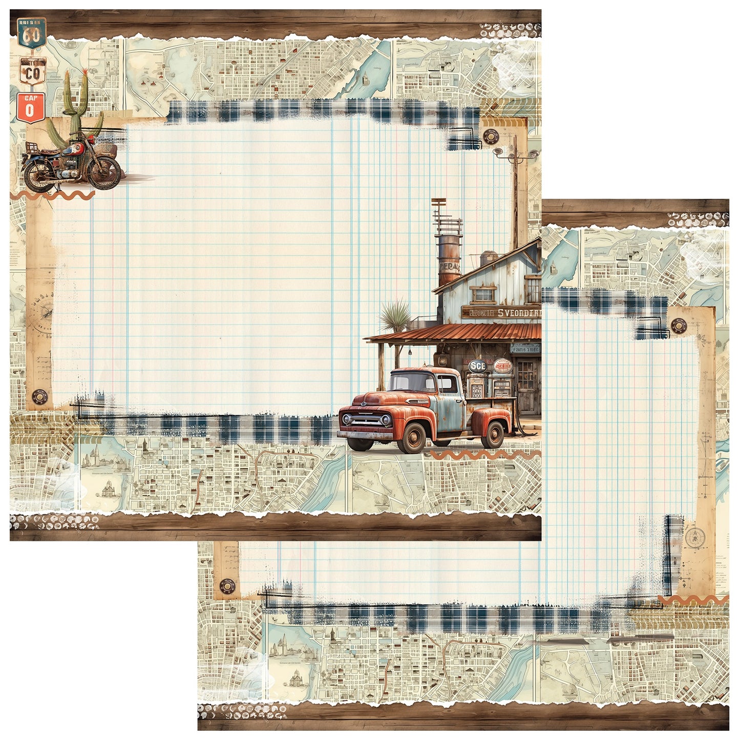 Rust And Revs Double-Sided Cardstock 12"X12"-