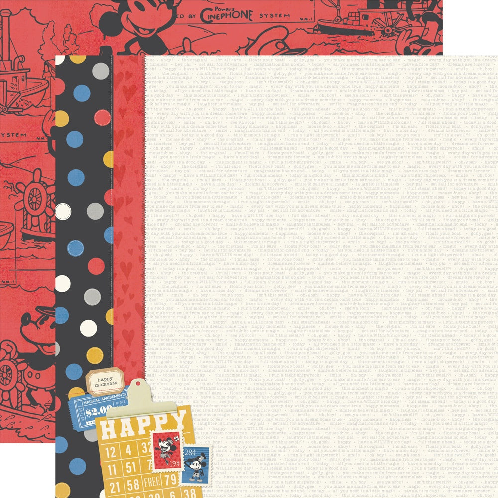 Say Cheese Classic Mouse Double-Sided Cardstock 12"X12"-