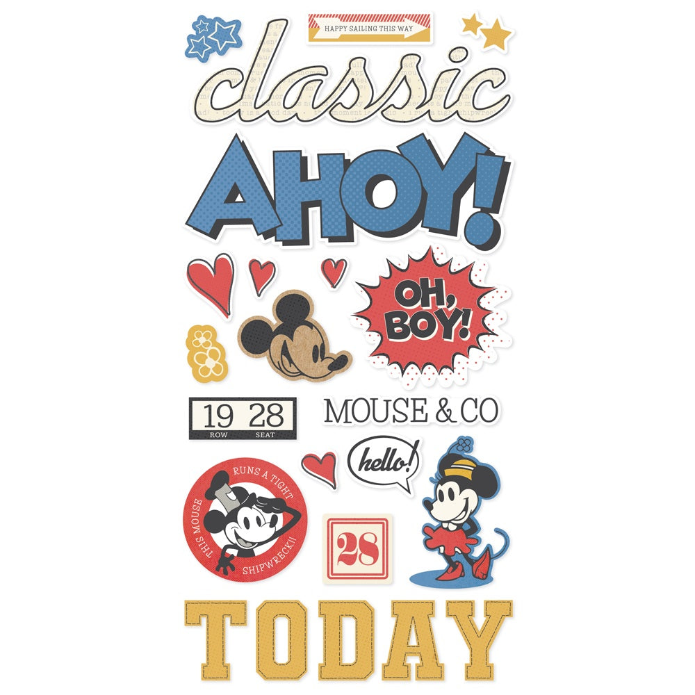 Say Cheese Classic Mouse Foam Stickers-44/Pkg