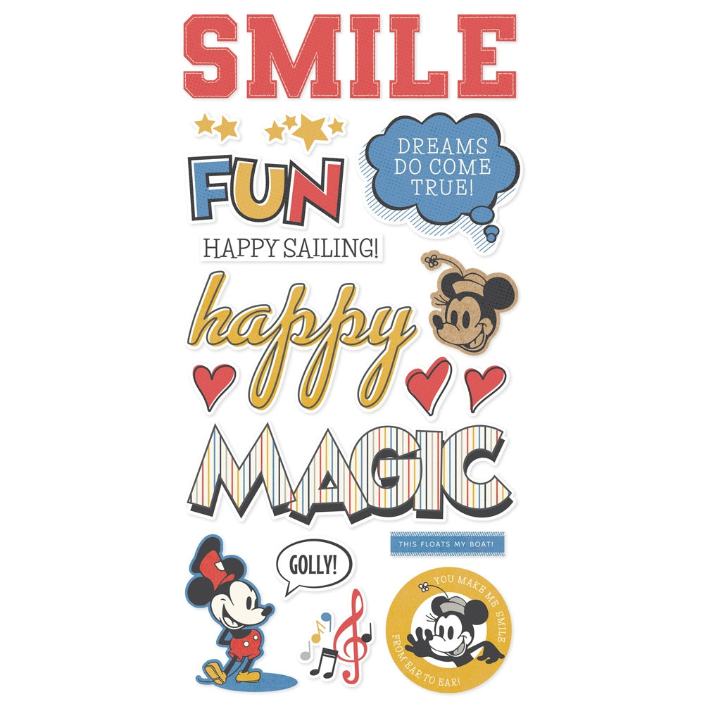 Say Cheese Classic Mouse Foam Stickers-44/Pkg