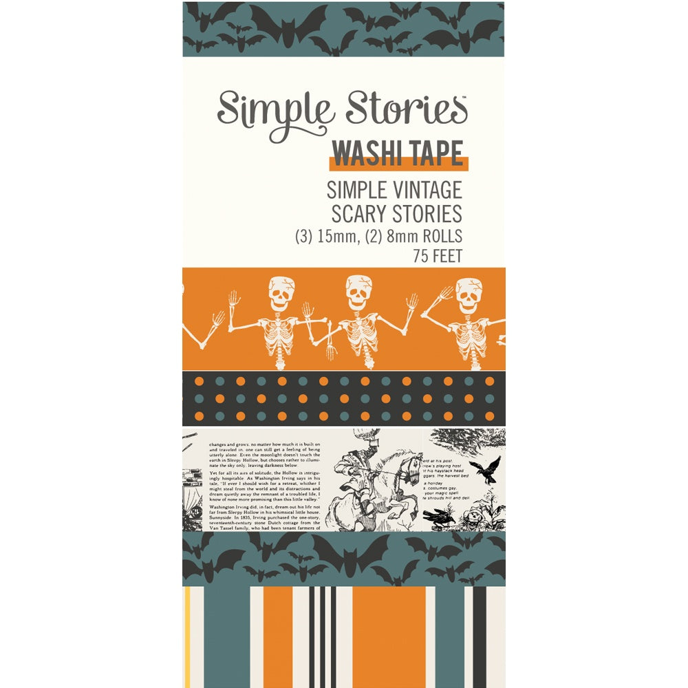 Simple Vintage Scary Stories Washi Tape-5/Pkg