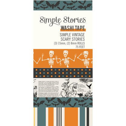 Simple Vintage Scary Stories Washi Tape-5/Pkg