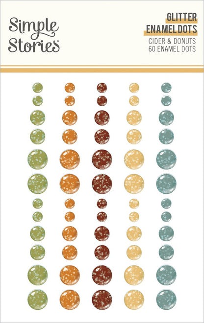 Cider & Donuts Enamel Dots-GLITTER