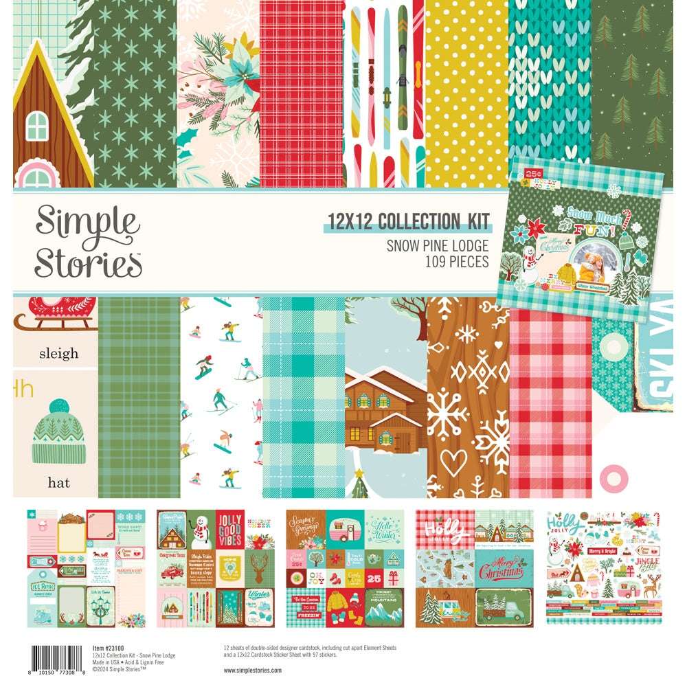 Simple Stories Collection Kit 12"X12"-Snow Pine Lodge