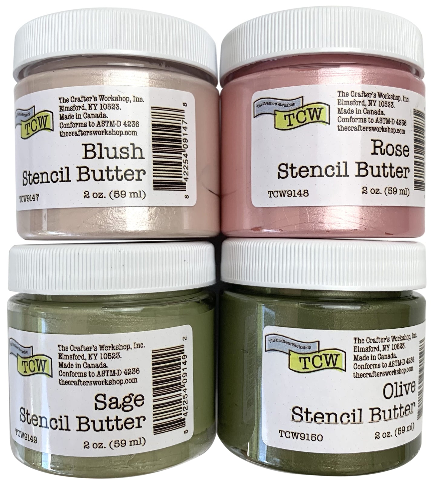 Crafter's Workshop Stencil Butter 2oz 4/Pkg-Petals And Herbs