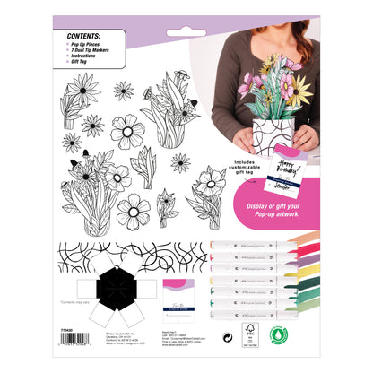 Faber Castell Pop Up Coloring Bouquet-Wildflower Bunch