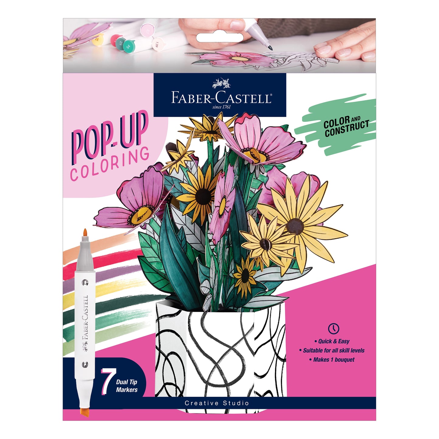 Faber Castell Pop Up Coloring Bouquet-Wildflower Bunch