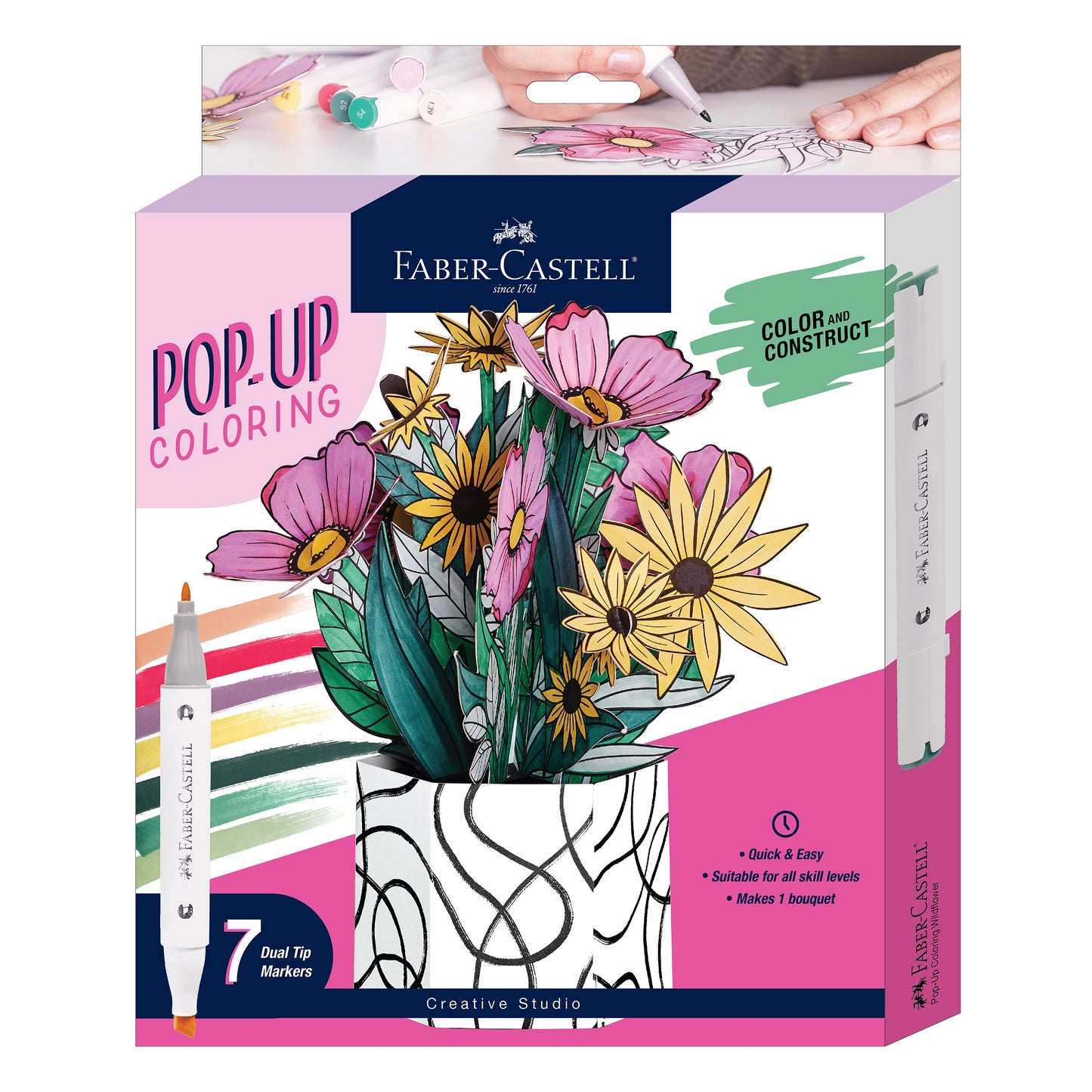 Faber Castell Pop Up Coloring Bouquet-Wildflower Bunch