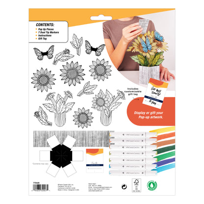 Faber Castell Pop Up Coloring Bouquet-Sunflowers & Butterflies