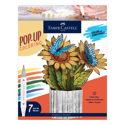 Faber Castell Pop Up Coloring Bouquet-Sunflowers & Butterflies