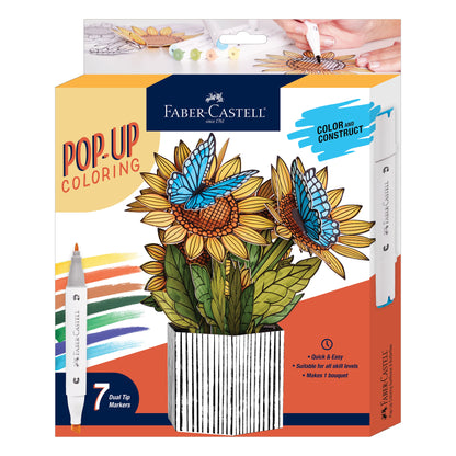 Faber Castell Pop Up Coloring Bouquet-Sunflowers & Butterflies