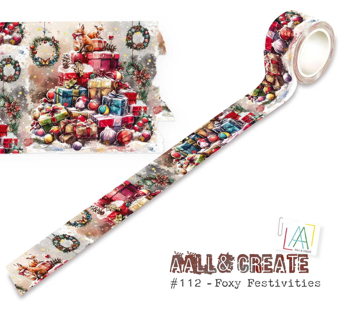 AALL And Create Washi Tape-Foxy Festivities