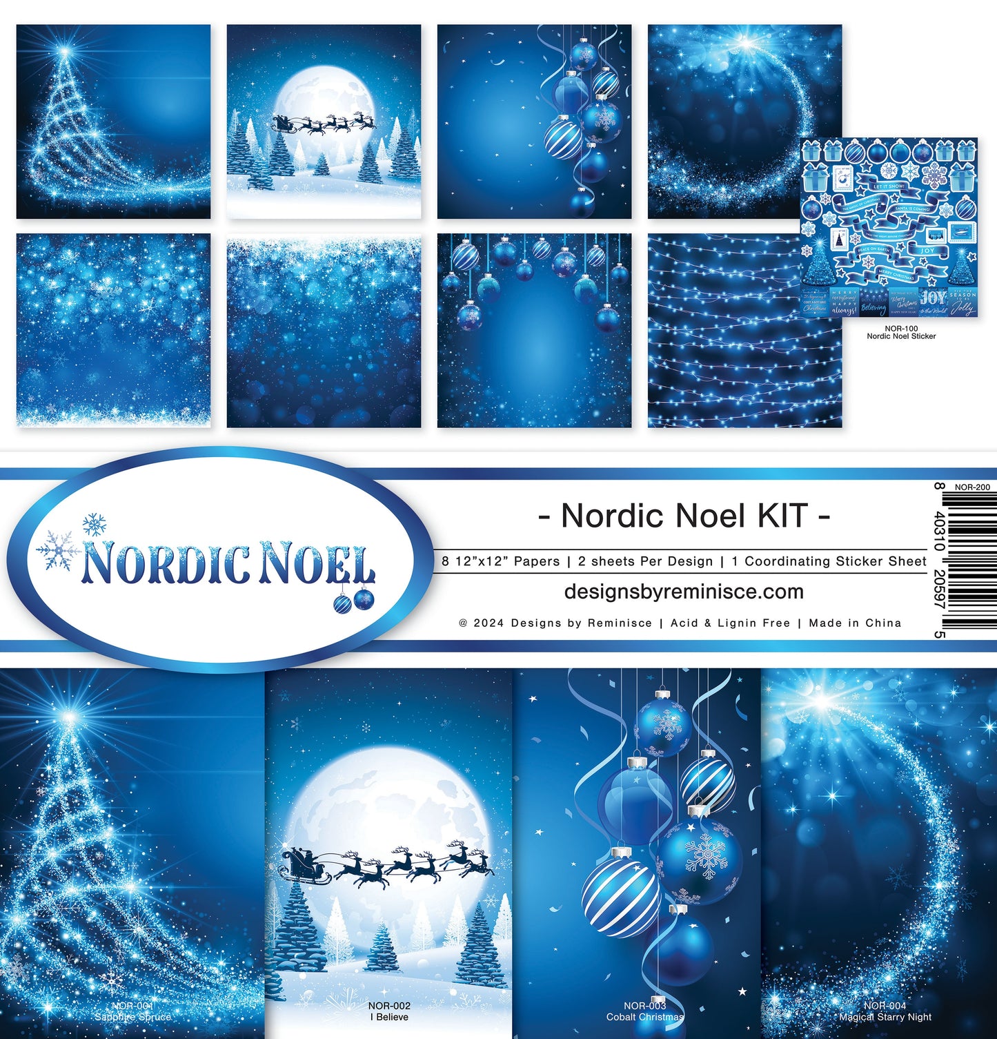 Reminisce Collection Kit 12"X12"-Nordic Noel