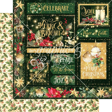 Merry & Bright Double-Sided Cardstock 12"X12"-Merry & Bright