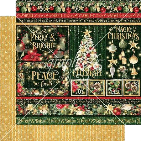 Merry & Bright Double-Sided Cardstock 12"X12"-Merry & Bright