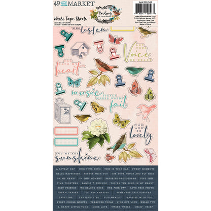 49 And Market Washi Tape Sheets-Birdsong