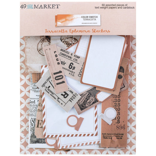 49 And Market Ephemera Stackers-Color Swatch: Terracotta