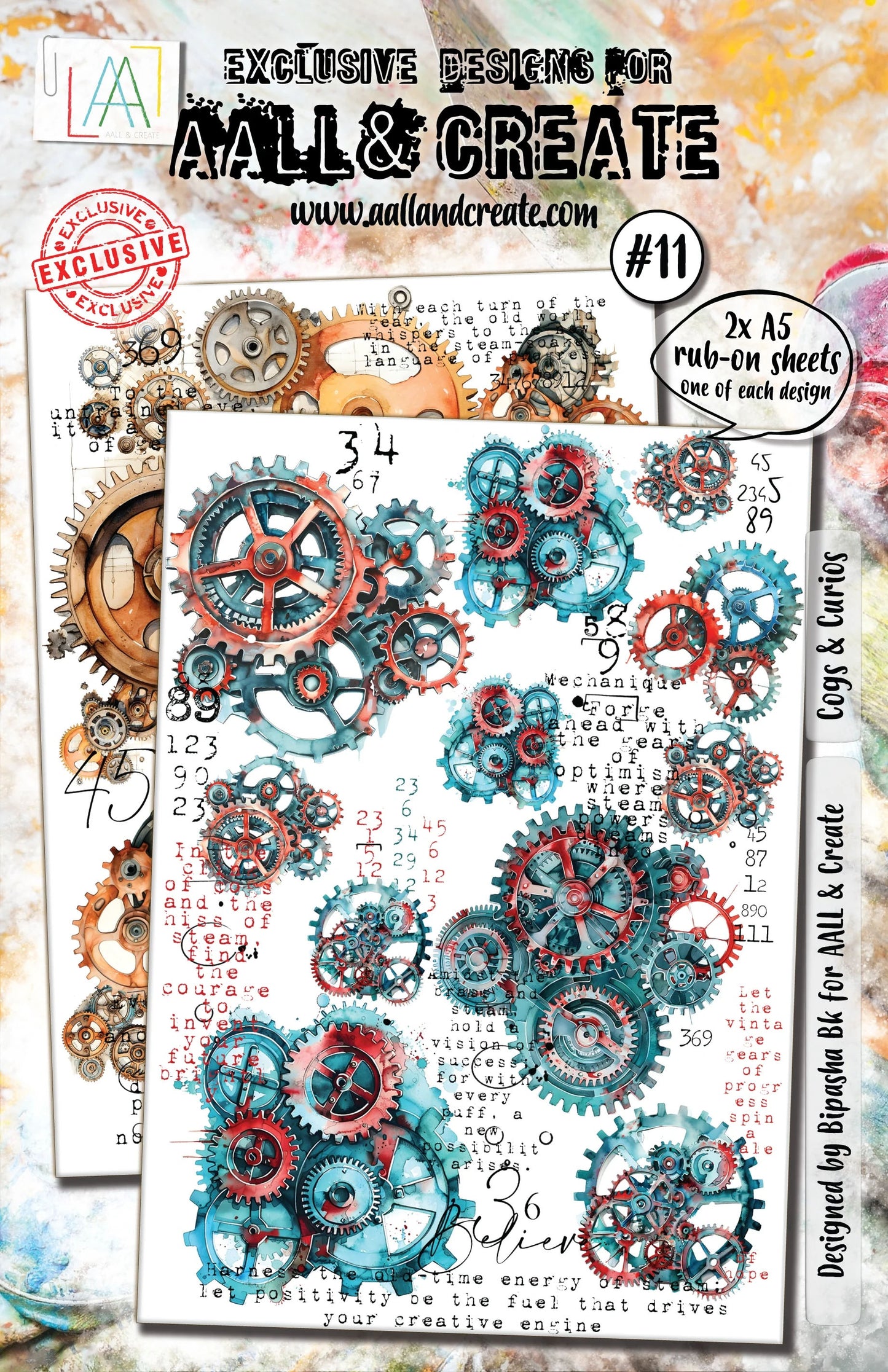 AALL And Create A5 Rub-Ons-Cogs & Curios