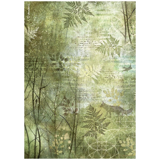 Stamperia Rice Paper Sheet A4-Forest Trees