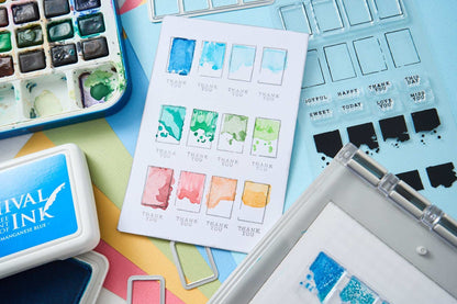 Sizzix Clear Stamps W/Framelits Dies By 49 And Market-Painted Palettes