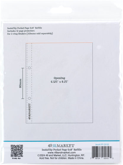 49 And Market InstaFlip Pocket Page-6"X8" Refills