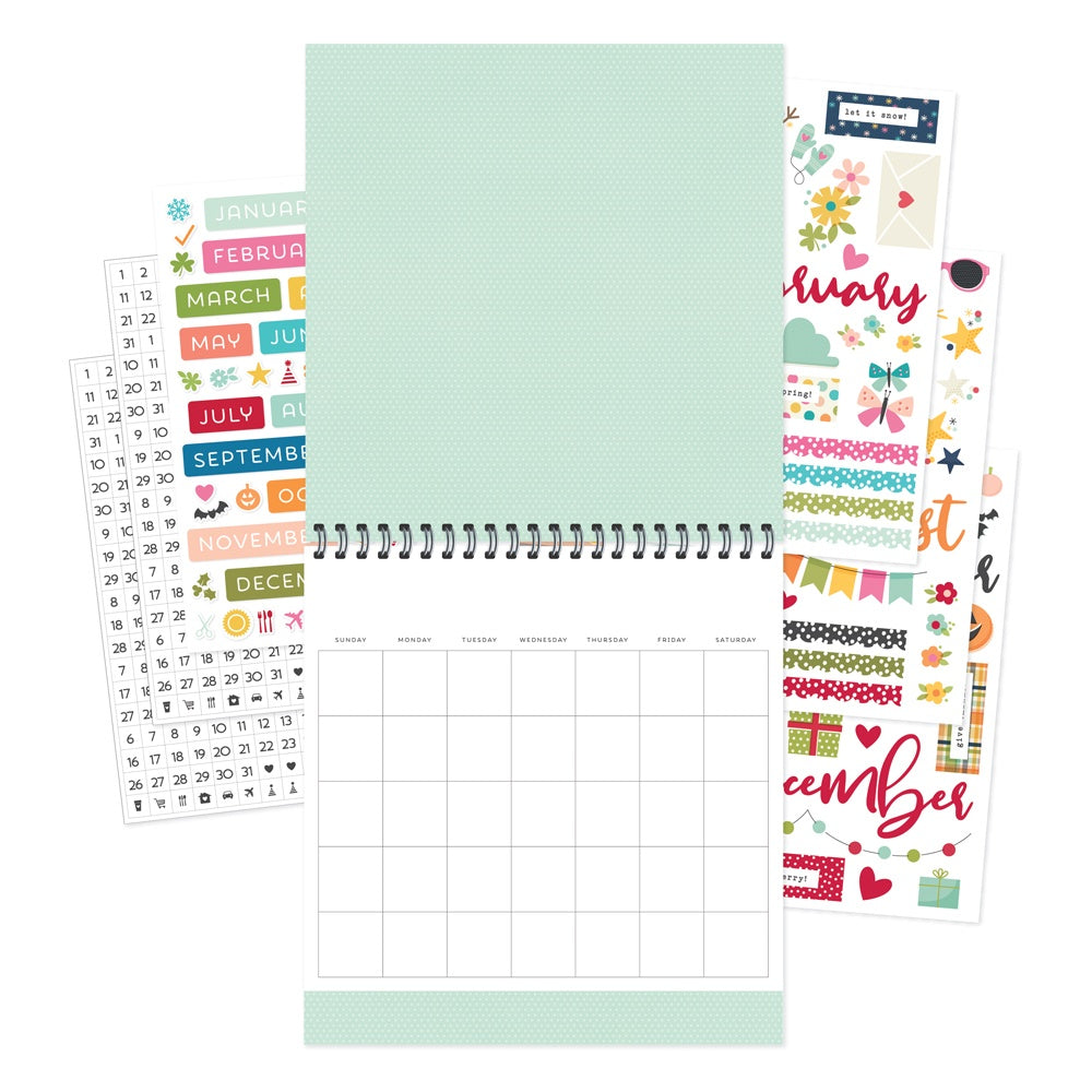 Simple Stories 12-Month Memory Calendar-Color Vibe