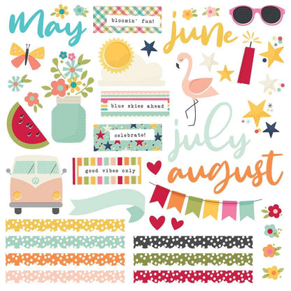 Simple Stories 12-Month Memory Calendar-Color Vibe