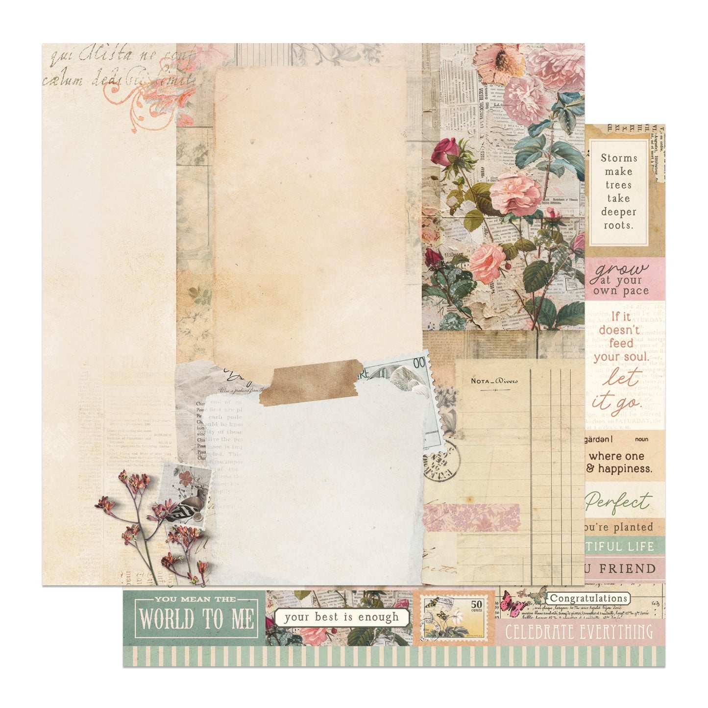 Beautiful Junque Double-Sided Cardstock 12"X12"- Select Style