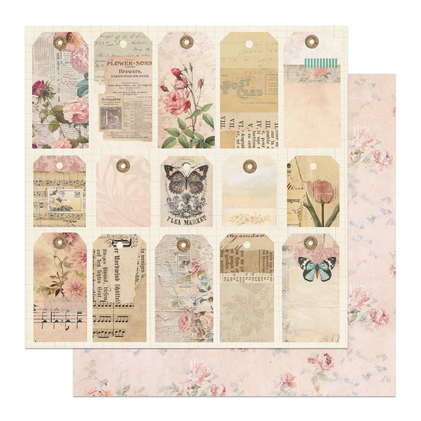 Beautiful Junque Double-Sided Cardstock 12"X12"- Select Style