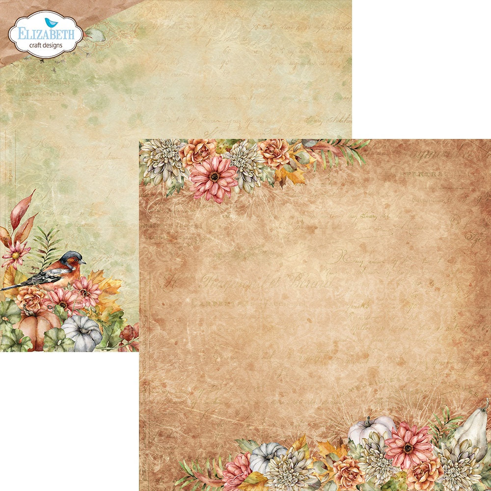 Elizabeth Craft Double-Sided Cardstock Pack 12"X12"-Autumn Harvest