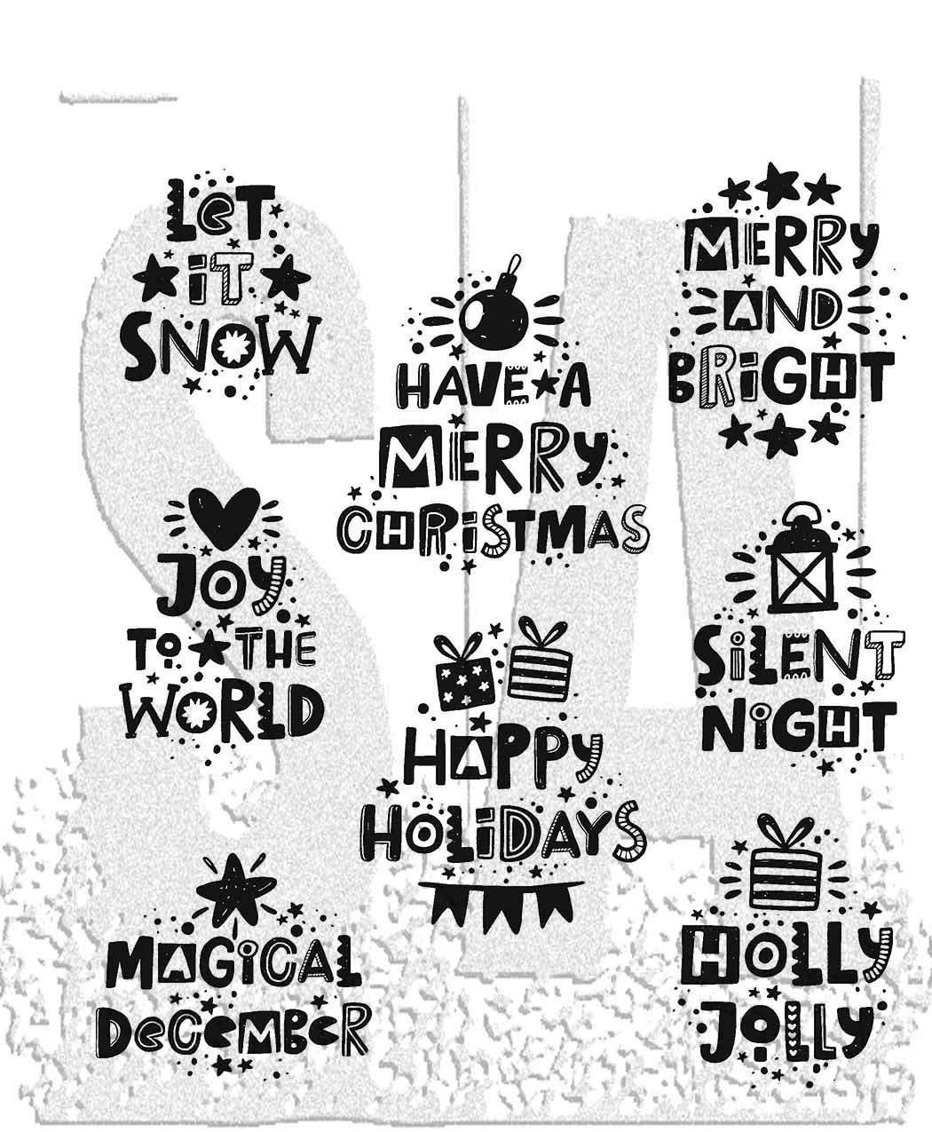 Tim Holtz Cling Stamps 7"X8.5"-