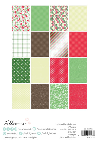 Studio Light Friendz Paper Pad 8.25"X5.83" 24/Pkg-Nr. 256, Home For Christmas