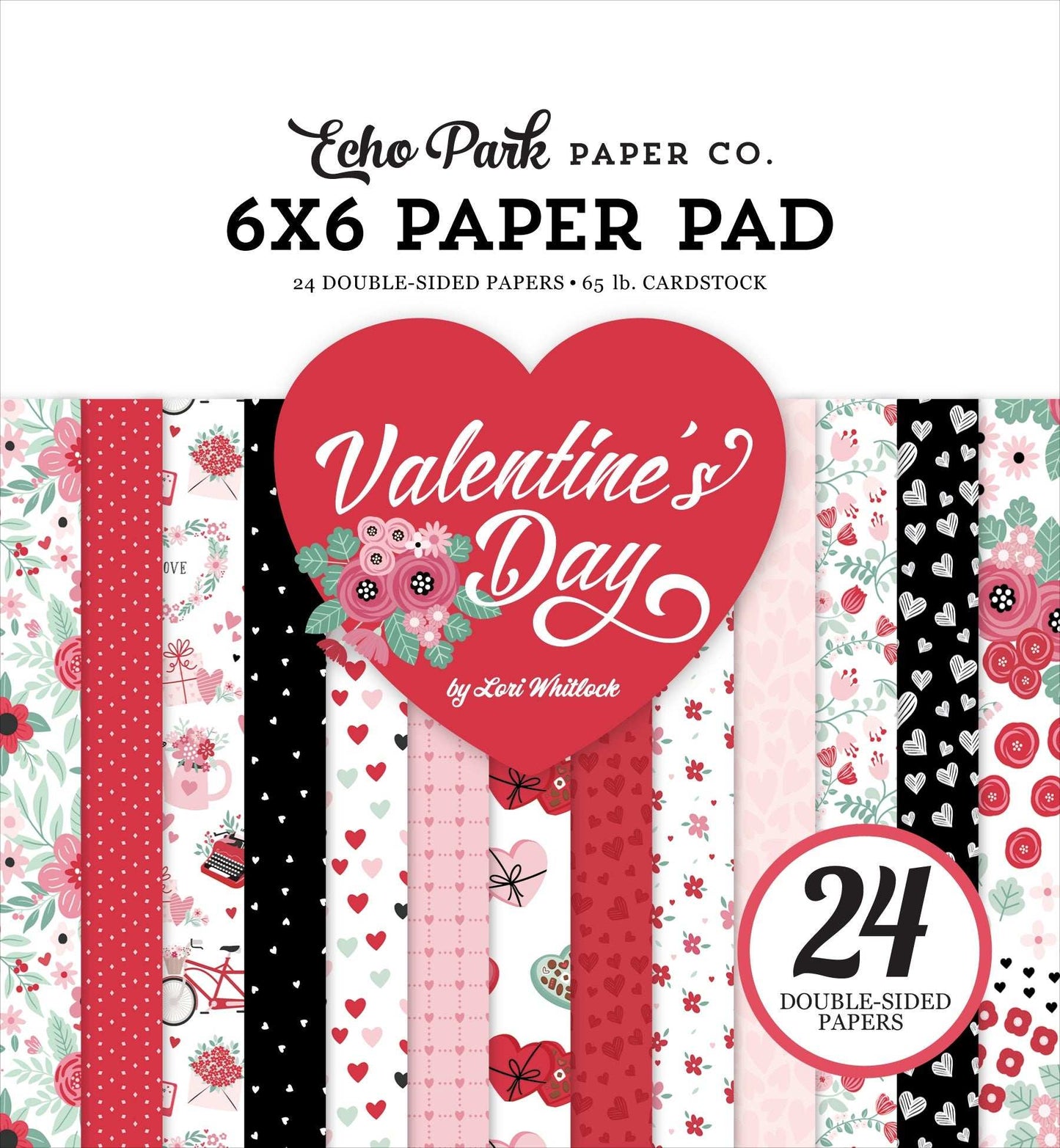 Echo Park Double-Sided Paper Pad 6"X6"-Valentine's Day