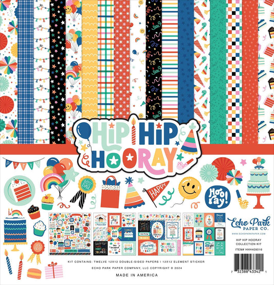 Echo Park Collection Kit 12"X12"-Hip Hip Hooray