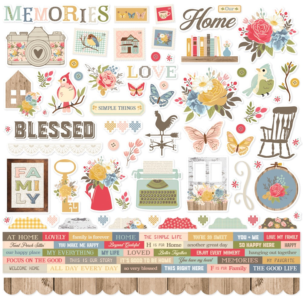 Front Porch Cardstock Stickers-12"X12"